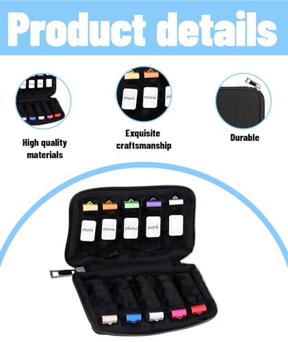 Image of Storage Bag for USB, Organizer Holder for USB Flash /Drivethumb Drives, Pen Drives, External Hard Drives for Tech Professionals, Students, Travelers