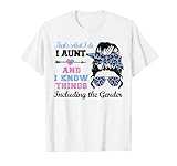 Auntie Keeper of the Gender Reveal Party Ideas Distressed T-Shirt