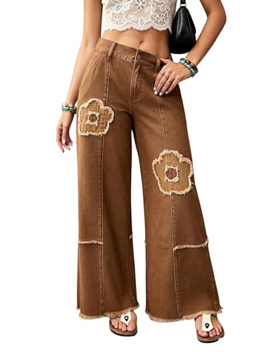 Jean à jambes évasées pour femme pour un look bohème chic en terrasse