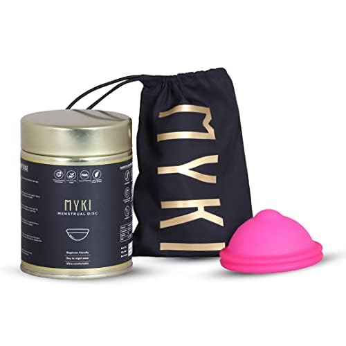 MYKI Perfect Soft Disc Reusable Menstrual Cup for Women Ultra Soft, Oduor and Rash Free 100% Medical Grade Silicone No Leakage Protection for Up to 8-10 Hours US FDA Registered Pink Size-Large (B0CMXMYCKD) Amazon Price History, Amazon Price Tracker