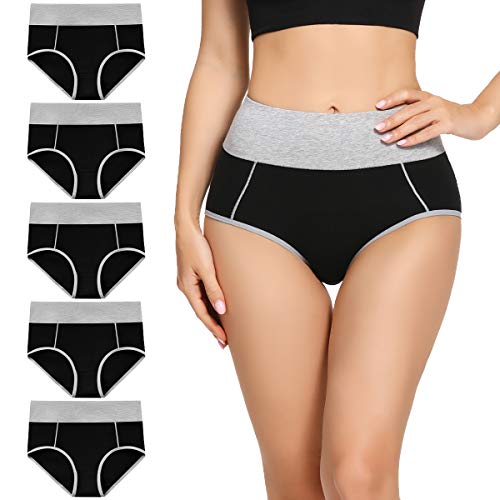 Molasus Women's High Waist Cotton Post Partum Briefs Underwear C Section Panties Soft Breathable Full Coverage Underpants