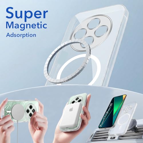 Image of Jkobi Lifetime Anti-Yellow MagSafe Compatible Clear Back Cover Case for Poco C75 | Poco M7 (Sleek Hard Crystal | Shockproof and Camera Protection)
