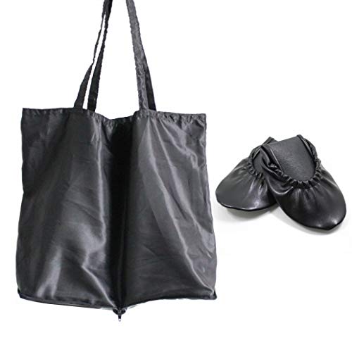 Foldable Shoes Travel Ballet Flats with Expandable Tote Bag for High Heels Folding Womens Shoes3