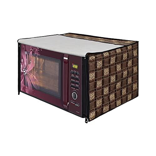 Image of DREAM KING Stylish Design & Printed Microwave Oven Cover Full Closure |waterproof & Dustproof Oven Cover Suitable for All Models - Multicolour SA40