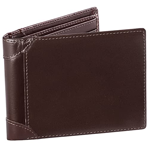 Portefeuille Homme Mince, Bifold Porte Carte Monnaie Homme Cuir Blocage RFID Cover
