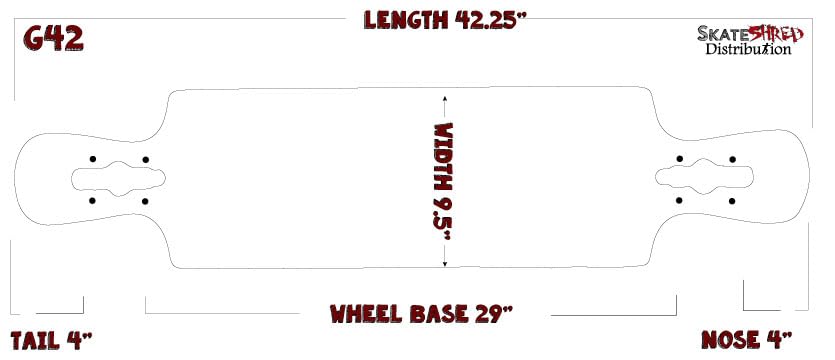 Build 42-Inch Drop Through Longboard Deck