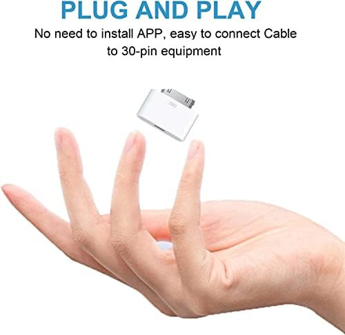 Click2u Converter Adapter 8 Female to 30 Pin Male Adapter Converter for cable charge, Data Sync and no audio -White
