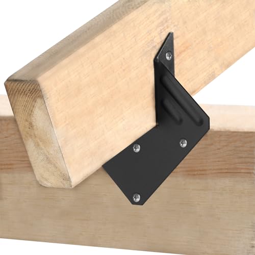 GBGS 20 Pack Hurricane Ties fit 2x4 Wood Rafters,13 Gauge(2.2 mm) Truss Rafter Tie Brackets for Roof, Deck,Pergola,Black by GBGS - Image 3