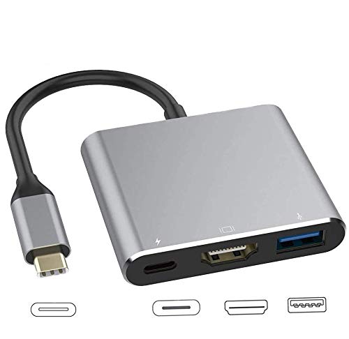 USB C to HDMI Adapter, Type C Multiport Converter,Cable Hub to 4K HDMI, USB 3.0 Port, USB C Charging Port, USB C Digital AV Adapter for MacBook/iPad Pro/MacBook Pro/iMac/Samsung S9/S8/Monitor