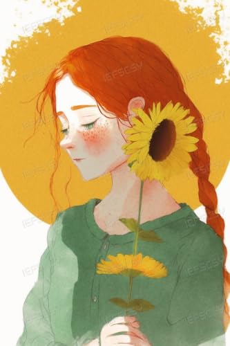 1000 piece puzzles sunflower girl home decor amp valentines day decorations - more difficult challenge puzzles wooden puzzles includes beautiful gift box for all adult beginners