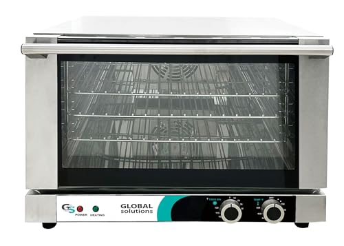 Global Solutions GS1740 Countertop Convection Oven, Quarter Size, 18 3/4