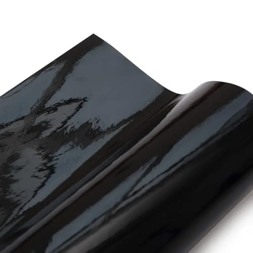 GRTHTATI 300cm x 30cm Glanz Schwarz Auto Folie Autofolie Blasenfrei mit Luftkanälen Klebefolie Auto Außen Wrapping Folie Innenraum für Motorrad, Bike, DIY (Glanz Schwarz, 150cm x 30cm)