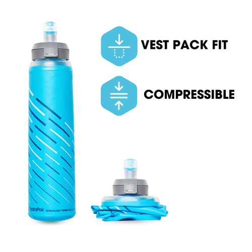 Hydrapak-UltraFlask-Speed-500ml-2-Pack-Collapsible-Soft-Flask-Water-Bottle-for-Hydration-Vests-and-Running-Packs-with-Easy-Open-Cap-500-ml17-oz-Malibu-Blue
