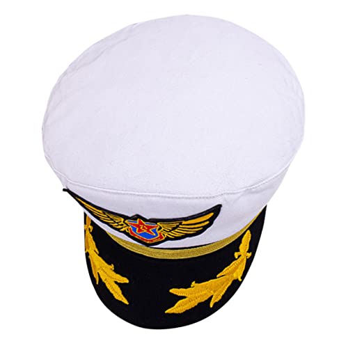 CIYODO Captain Hat Boat Captain Hat for Boy Girl Boys and Girls Birthday Embroidery Adjustable Fit