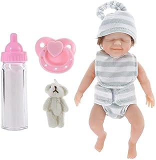 XZMAN Mini Reborn Baby Dolls, 6" Realistic Newborn Baby Dolls That Look Real Silicone Dolls With Full Body Miniature Reborn Babies For Toddlers, Birthday Gift