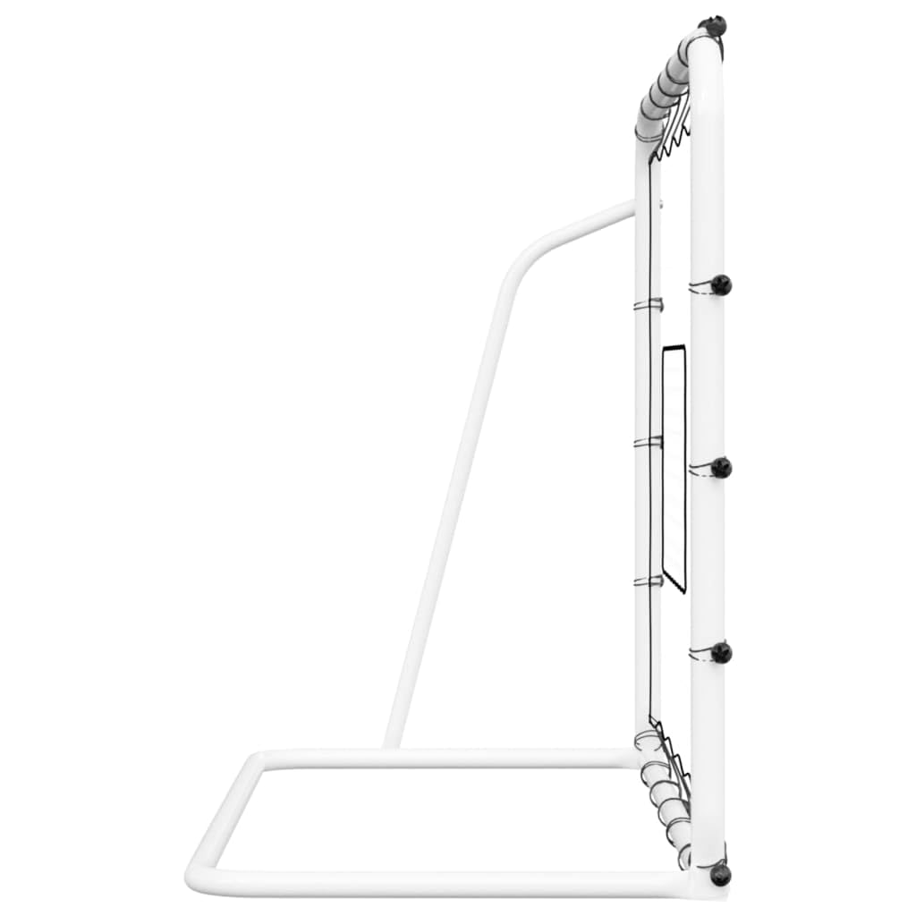 Rebounder piłka nożna, 184 x 61 x 123 cm, bramka do treningu odbicia, stalowa rama, stabilna siatka do piłki nożnej do ogrodu i treningu