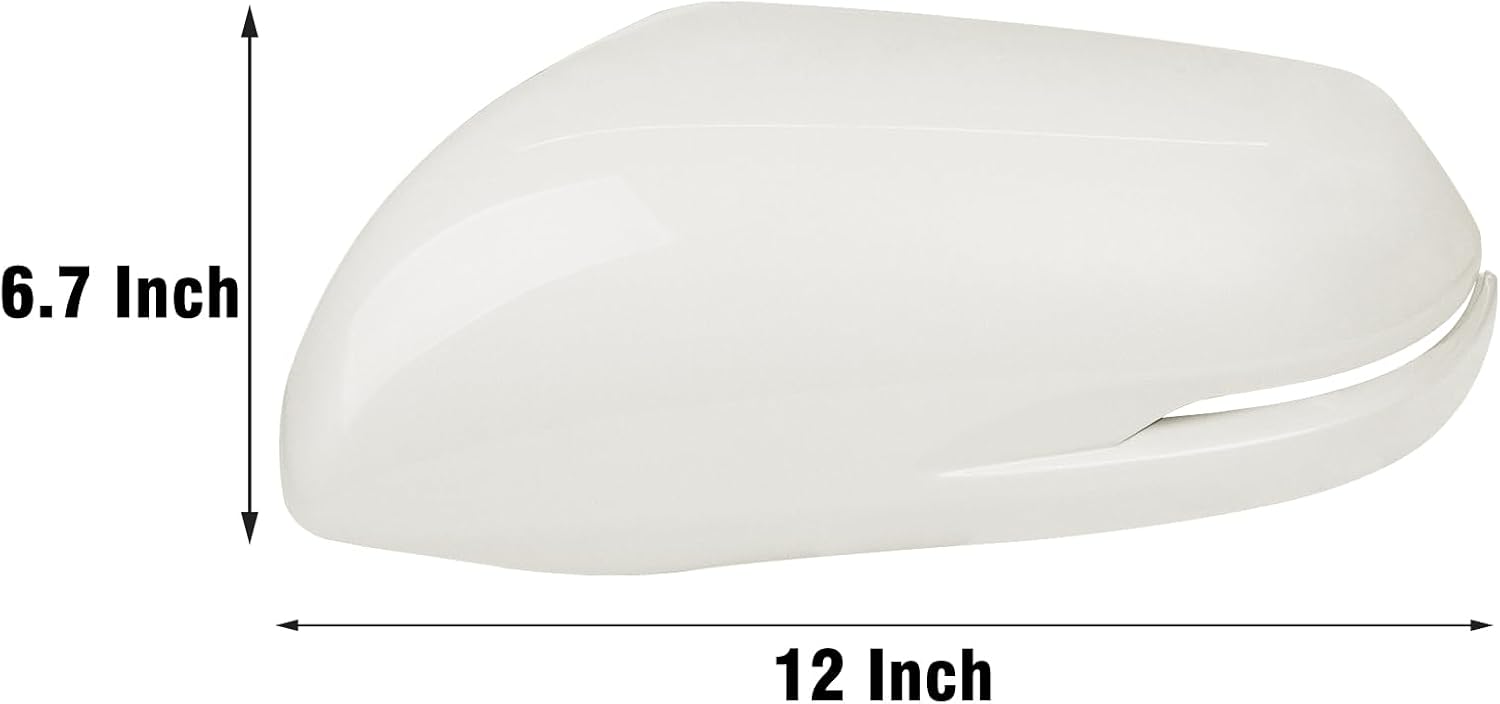 Compatible with Honda CRV 2017-2022/HRV 16-22 Left Driver Side Mirror Cover, Clip-on Rearview Mirror Cap WITH Turn Signal Light Replaces for 76251-T1W-A01YB, 76251T1WA01YB Pearl White #NH883P