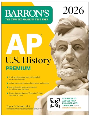 AP U.S. History Premium, 2026: Prep Book with 5 Practice Tests + Comprehensive Review + Online Practice