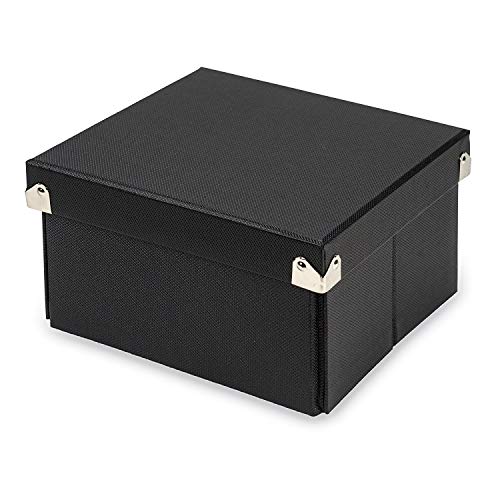 Samsill PNS02LSBK Pop n' Store Decorative Storage Box With Lid