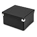 Samsill Pop n’ Store Decorative Storage Box with Lid, Collapsible and Stackable, Small 7 Inch Square Box, Interior Size (7"x7"x4.25”) Black, PNS16LSBK