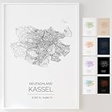 Mapdify Kassel personalisiertes Stadtposter, dein 
