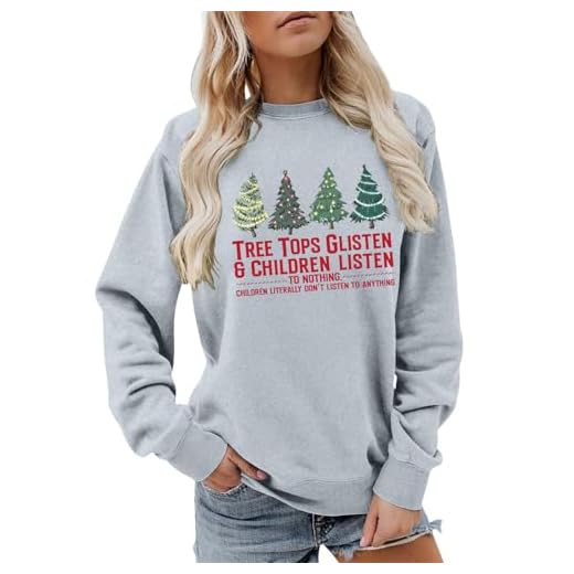 Jersey Navideño Mujer Sudaderas Feo Ugly Christmas con Árbol De Navidad Sweatshirt Suave Y Cálida Top Suave Y Cálida Adolescente Chica Bonita Camiseta Navidad Talla Grande