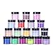 18PCS Acrylic Powder Set, 18 Colors Professional Polymer Acrylic Nail System Colorful Set DIY Nail Art Powder for 3D Manicure Nail Extension French Nails No Nail Lamp Needed