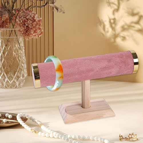 Image of Jewelry Storage Display Stand for Bangles Bracelets Watches (1 Roll T Pink W)