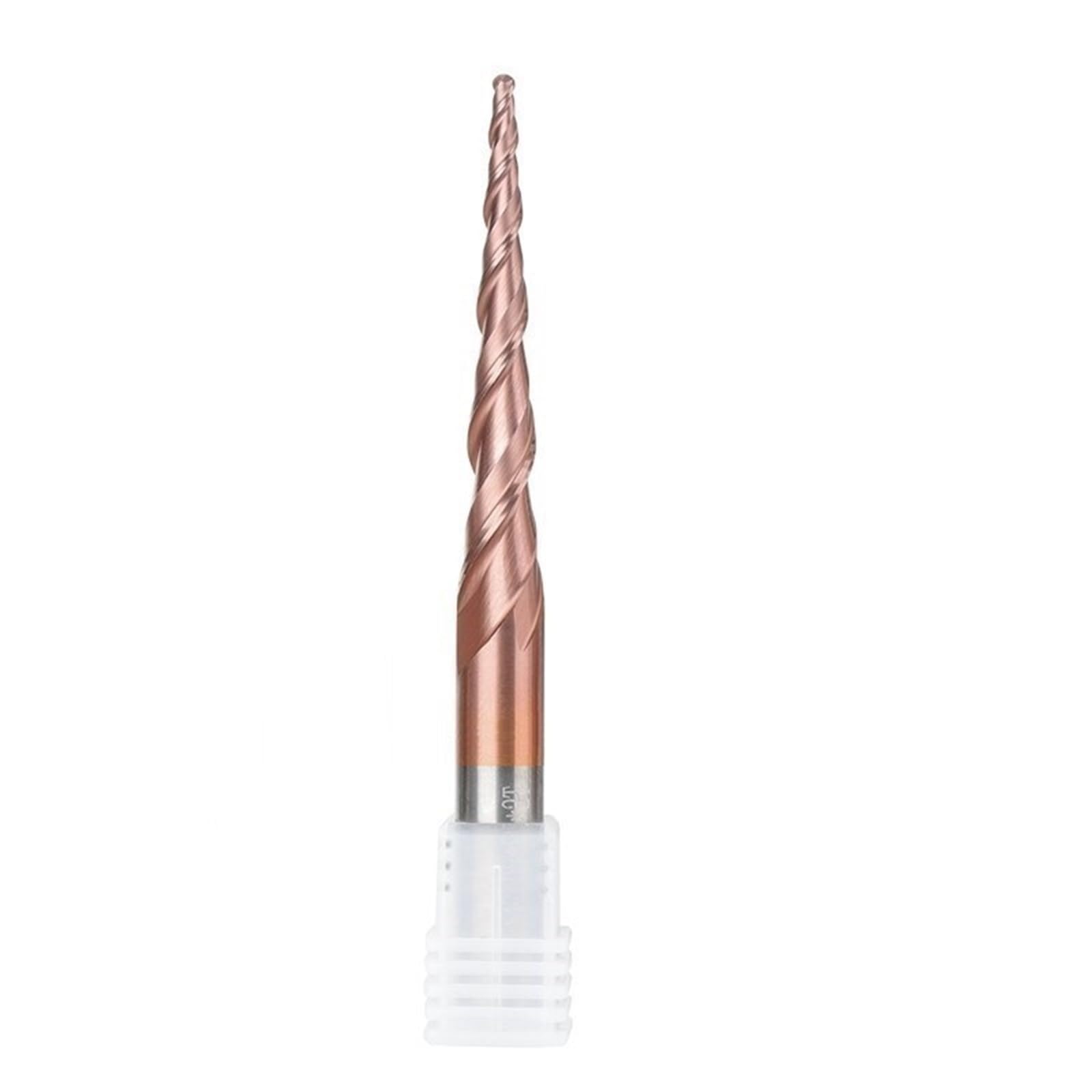 FCARUMIQP 1pcs Carbide Tapered End Mill 2 Flute Ball Nose Mills R0.25-R2.0 Tungsten Solid Titanium Coating Cutter Milling Tool(R1.5x47xD8x85)