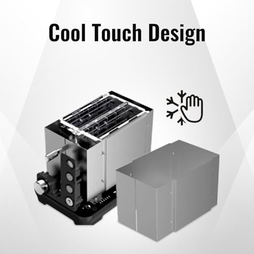 Image of Sujata 900 W Pop-up 2 Slice Stainless Steel PT11 Toaster | 7 Heating Modes | Cool Touch | Reheat and Defrost Function | High Lift Toast | Extra Wide Toast Slot