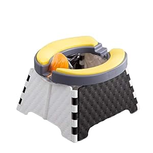 Draagbaar reispotje, opgewaardeerde toiletbril voor peuters, 2-in-1 zacht veerkrachtig kussen klapstoel + 30…