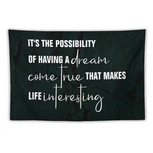 Tapiz para colgar en la pared con frase sobre los sueños para inspirar tu sala de estar