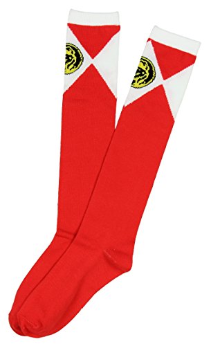 Mighty Morphin Power Rangers Knee High Socks (Red)