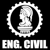 Adesivo Profissão Engenharia Civil para Estudantes Engenheiro Ideal para notebook carro portas Parede vários tamanhos (BRANCO, 33,4x35cm)