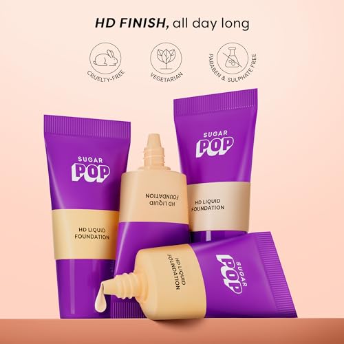 Image of SUGAR POP HD Liquid Foundation Tube with SPF 30 | Lasts upto 16hrs | Full Coverage | Water-Resistant | Matte Finish | 18ml - 15 Fig