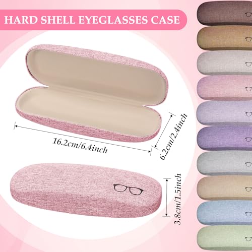 Image of Kanayu 20 /40 /60 /100 Pcs Hard Shell Glasses Case Bulk Linen Fabric Protective Eyeglasses Case Eye Glasses Sunglasses Protector