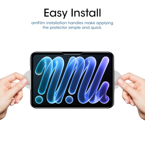 amFilm Screen Protector for iPad Mini 8 (A20 Pro) 2026 8.5 inch | 9H Tempered Glass, Drop & Scratch Protection, Easy Instllation & Bubble Free, HD Clear ,2pack - image 5