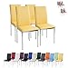 Albatros 2945 Verona Esszimmerstühle, 4-er Set, gelb