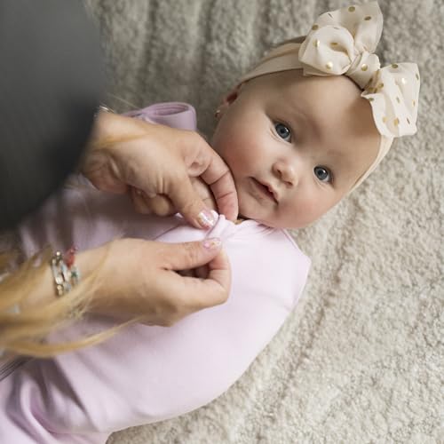 Image of Tiny Twinkle Baby Sleep Sack 0-3 Months 1.0 TOG, Cotton & Elastane Wearable Blanket, Swaddle Transition Micro-Fleece, Machine Washable (Orchid)