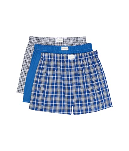 Tommy Hilfiger Mens Underwear Cotton Classics Multipack Woven Boxer Shorts, Glacier Multi, Large US