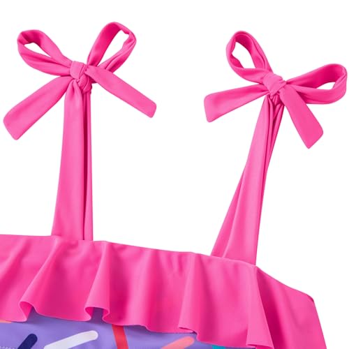 Image of ALISISTER Girls Swimsuit 3 Piece Bathing Suits Flounce Bikini Tankini Set Beach Swimwear with Cover Ups Skirt for 3-8 Years