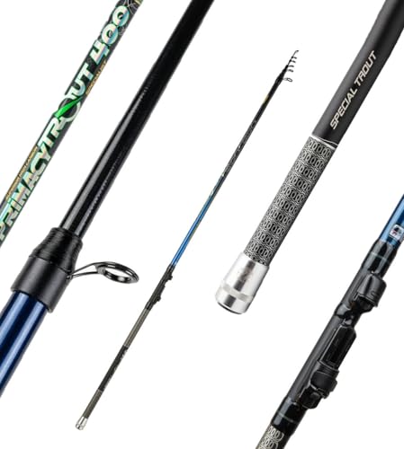 Canna appositamente studiata per la pesca alla trota in torrente. Costruita totalmente in carbonio molto resistente e leggerissima. Gli anelli sono a ponte medio lungo, con blocco frenante in gomma che permette di utilizzare la canna da una lunghezza minima di 2.70mt fino a un massimo di 4mt.