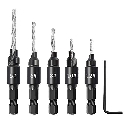 YAASO Senker Bohrer Set Kegelsenker Bohrer Verstellbarer Sechskantschaft Schnellwechselbohrer Cover