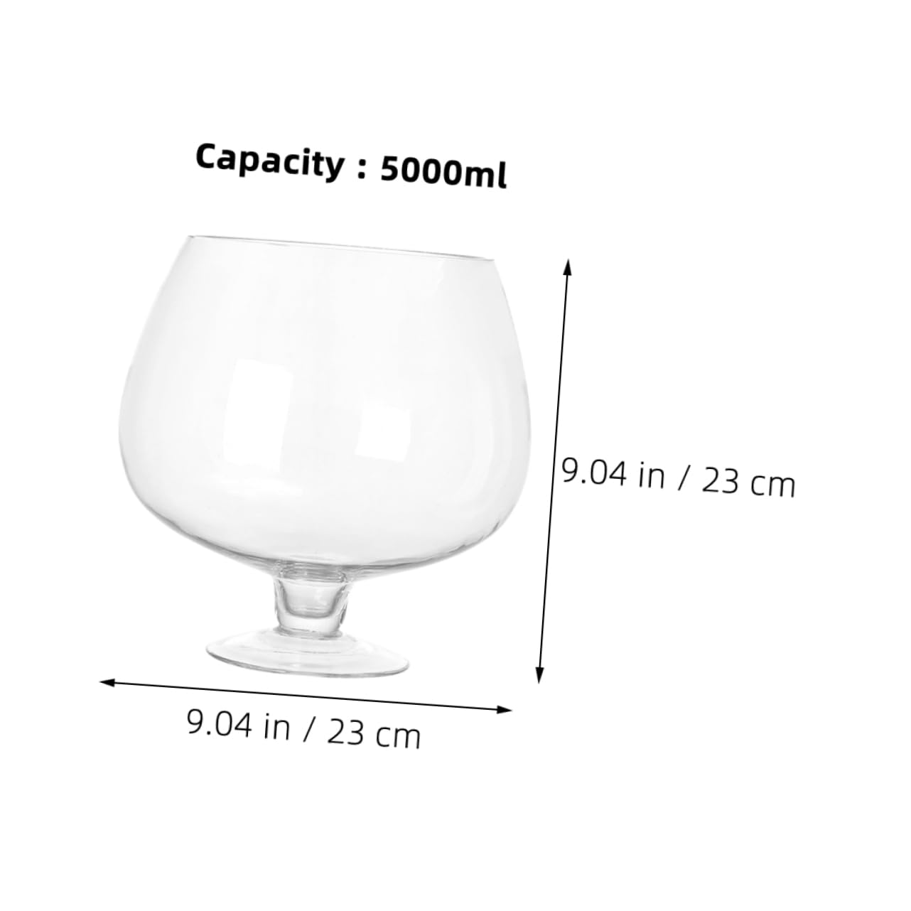 OUNONA Aquarium Verre pour Bettas Délicat Vase à Poissons Transparent Multi-Usage Aquarium De Table pour Poissons Rouges