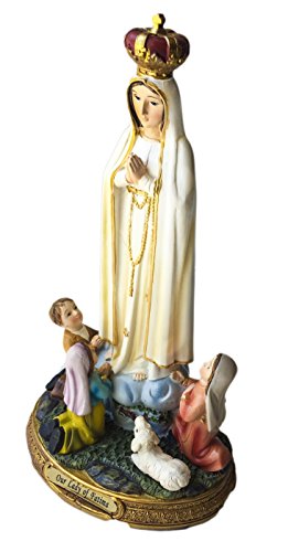 Estatua de Nuestra Señora de Fátima con Niños 8" miniatura 2