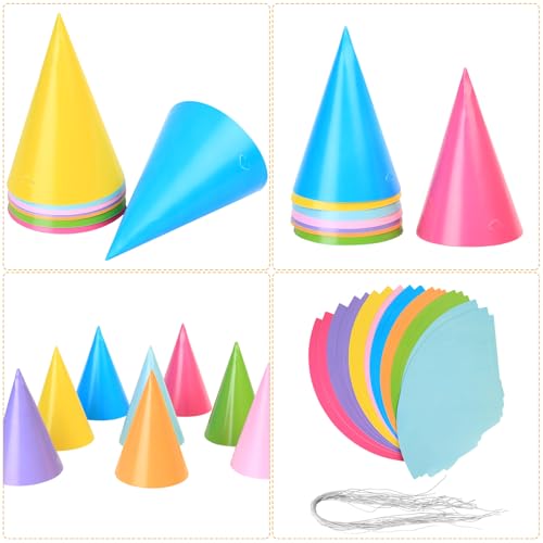 Miniatura 3 de 32 Sombreros De Fiesta, Coloridos Sombreros De Fiesta De Cumpleaños, Sombreros De Fiesta, Corona De Papel, Sombreros De Fiesta Para Cumpleaños, Adultos, Niños, Gilrs, Para Vestir Fiestas De Cumpleaños