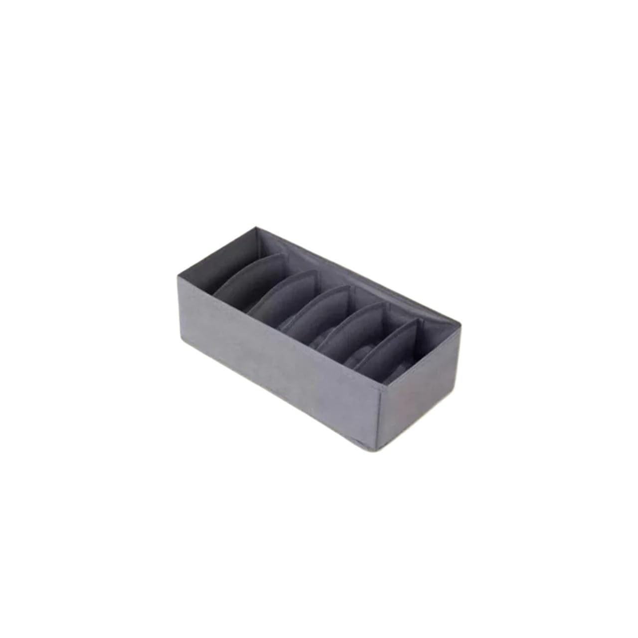 LADFRTYU Sock Storage Box Drawer Underwear Socks Bra Storage Box Clothes Organizer Bag Household Wardrobe Cabinet(Dark gray-6grids)