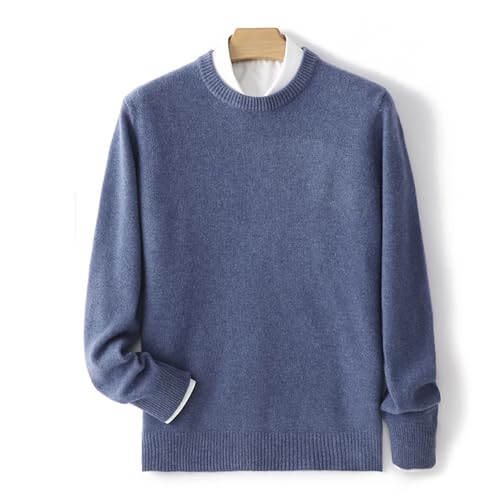 Men's 100 Percent Wool Sweater Thick O-Neck Pullover Knitwear Long Sleeve Soft Jumper Warm Winter Top3