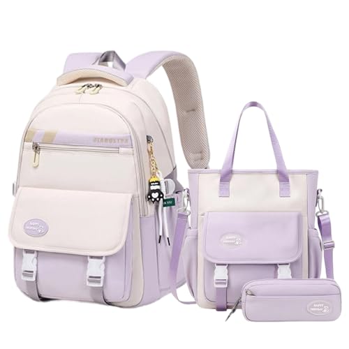 Sac d'école maternelle ergonomique avec set de sacs légers pour trajets et camping