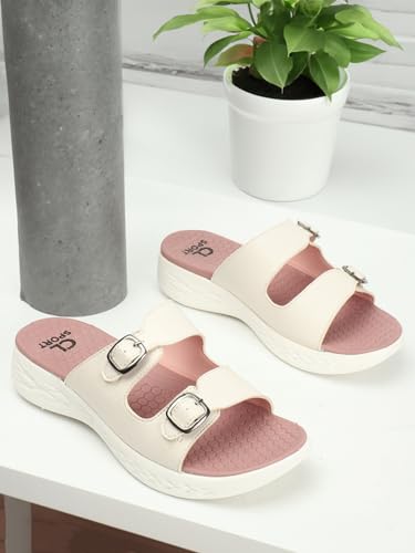 Image of Carlton London women's Comfortable & Lightweight Slip-On Sandals